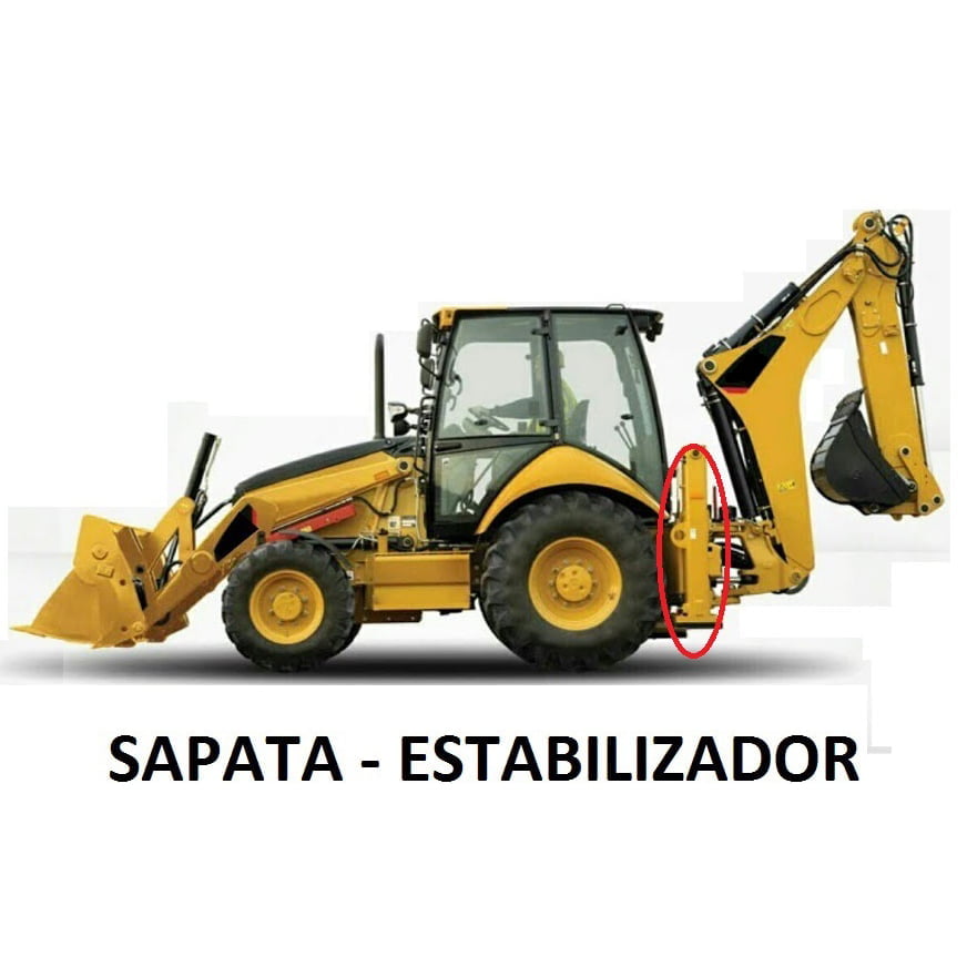 CILINDRO HIDRÁULICO ESTABILIZADOR SAPATA - CAT 416E  (MEADOS DE 2014)
