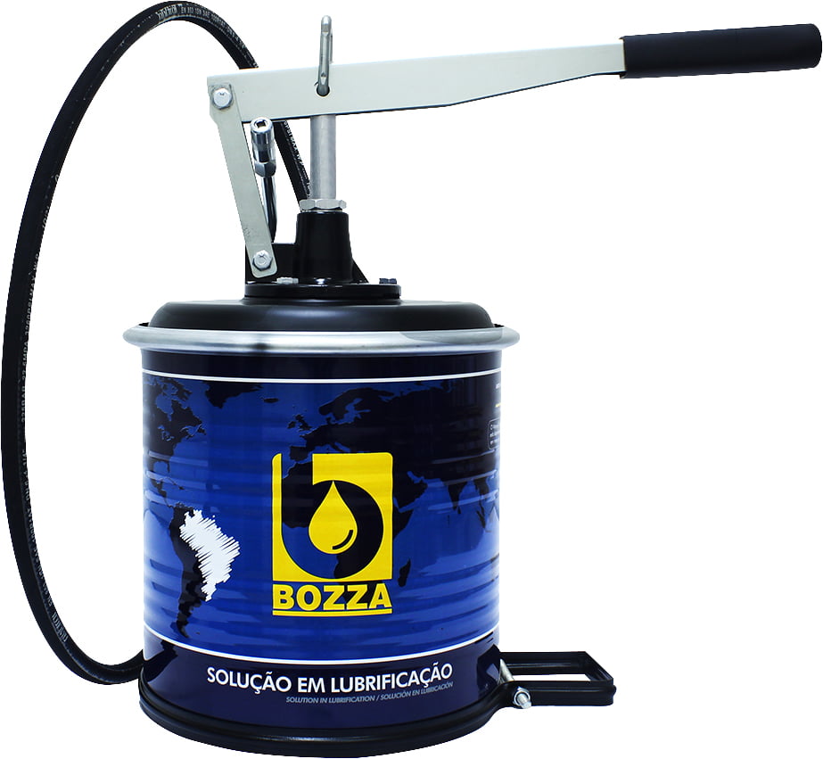 Bomba manual para graxa, com reservatório para 7 kg - BOZZA 