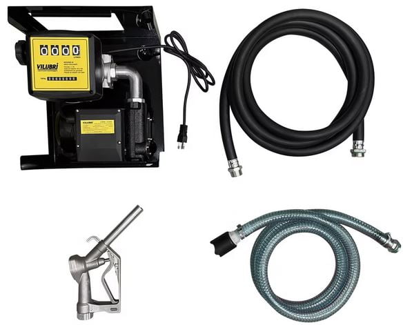 BOMBA PARA TRANSFERENCIA DO OLEO DIESEL  - COM MEDIDOR E MANGUEIRAS (KIT COMPLETO) - 220VOLTS 
