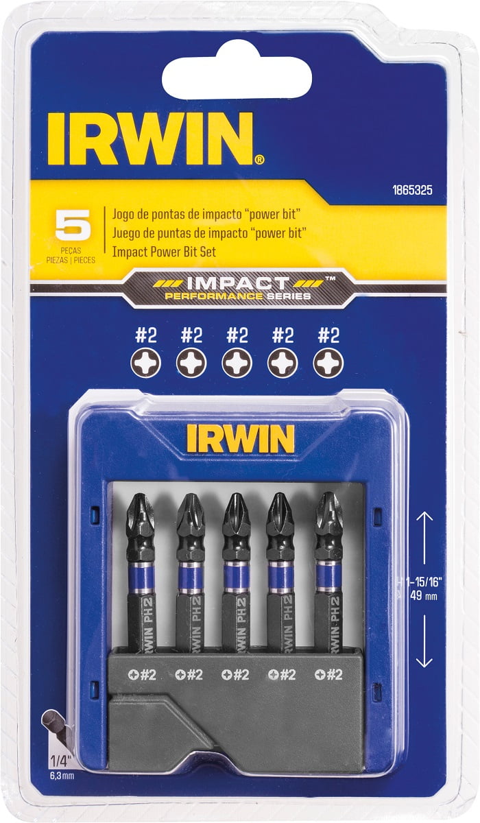 Conjunto de Pontas Philips PH2 para Parafusadeiras com 5 Peças IRWIN-1865325