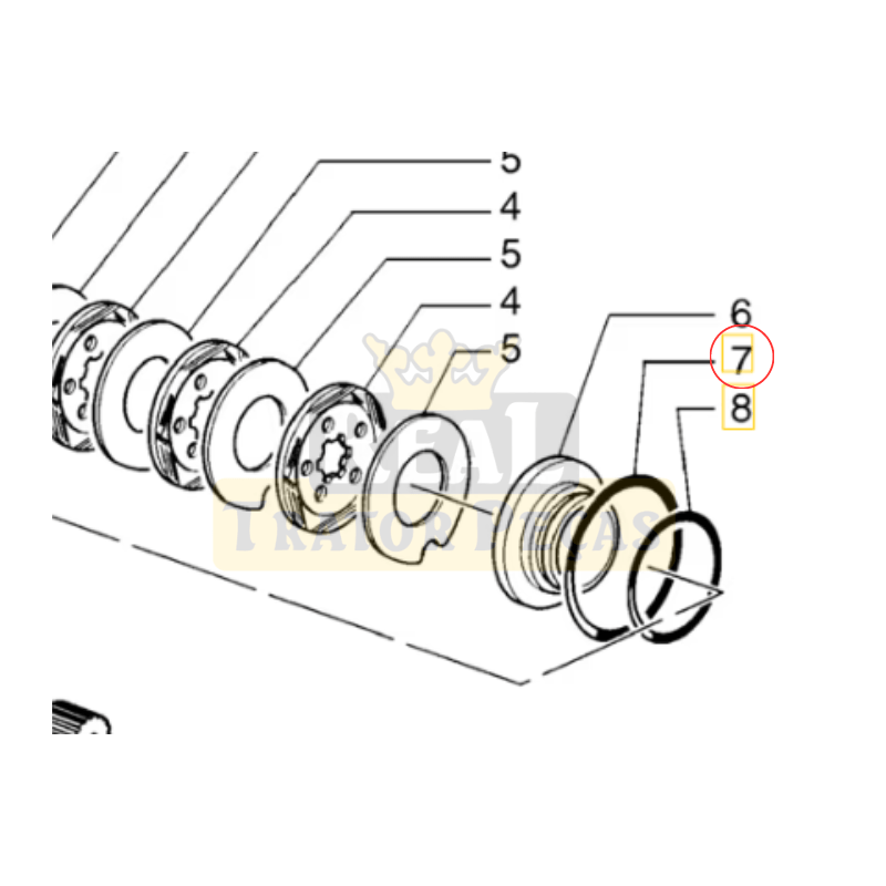 パーツ iron works13 ANEL QUADRADO - FREIO - NEW HOLLAND LB90 / LB110 (9R9409) VITON