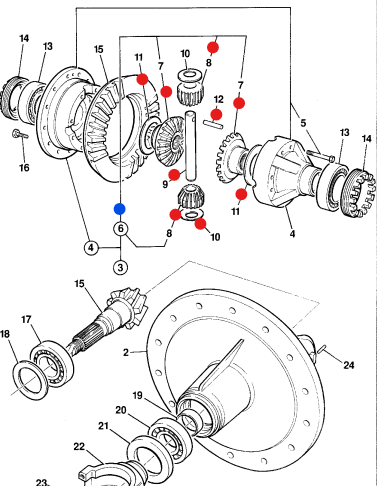 KIT ENGRENAGEM SATÉLITE - EIXO DIANTEIRA - RETROESCAVADEIRA JCB 3C