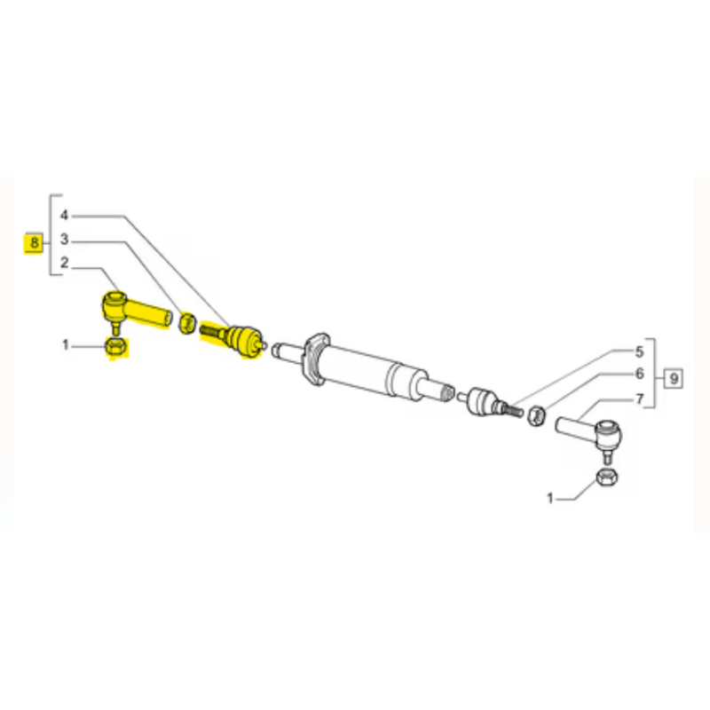 BARRA ESQUERDA - NEW HOLLAND TT3840 - 73404047 - Real Trator Peças