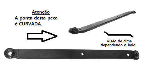 BRAÇO INFERIOR LEVANTE - MASSEY FERGUSON 265 / 275 / 283 / 290  *** FORMATO CURVADO ***