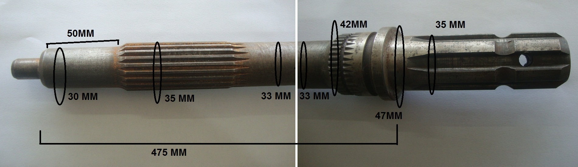 EIXO TOMADA DE FORÇA - MASSEY FERGUSON 290 / 292 / 297 / 299 3599000M1 -  Real Trator Peças A Maior Loja De Santa Catarina e Regiões