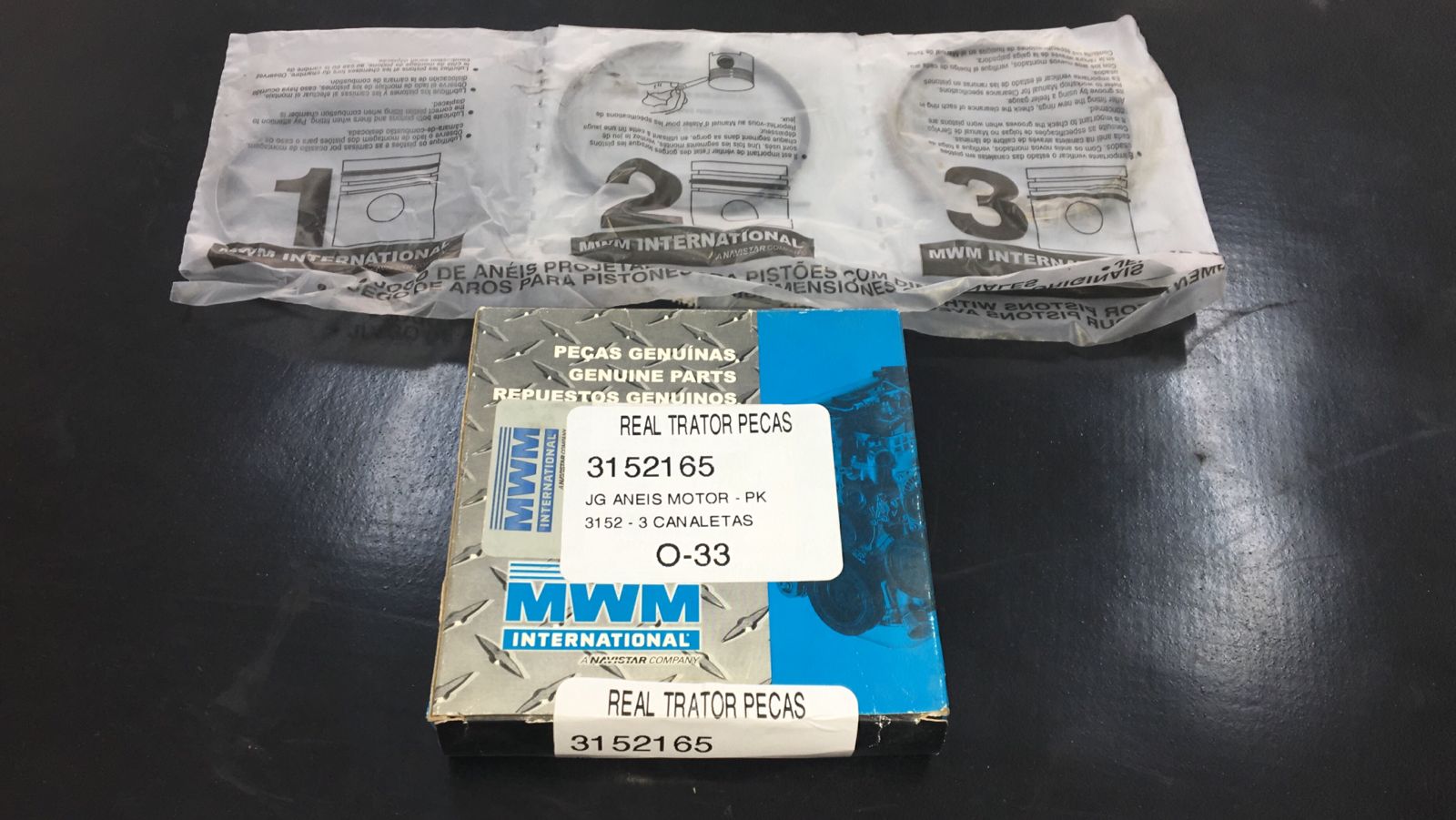 JOGO DE ANEIS MOTOR PERKINS 3152 - 3 CANALETAS