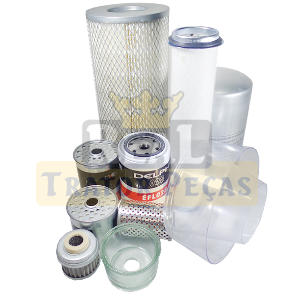  Kit Filtros - TRATOR MASSEY FERGUSON 275 / 290 ANTIGO - somente para motor 4236 aspirado (Meados dos Anos 1990 até 2000)