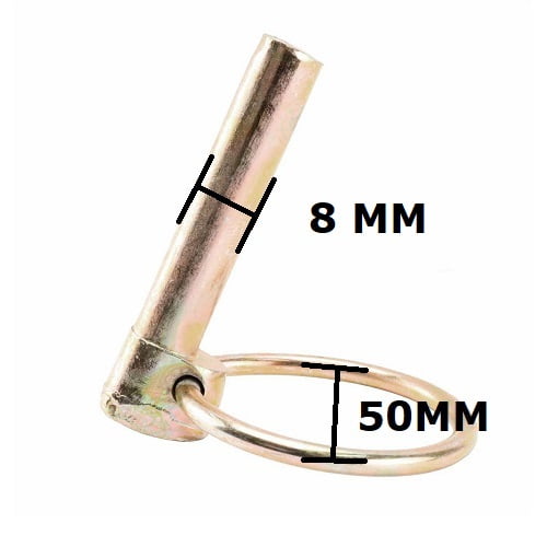 PINO TRAVA COM ARGOLA - QUEBRA DEDO - 8MM (5/16) - Real Trator