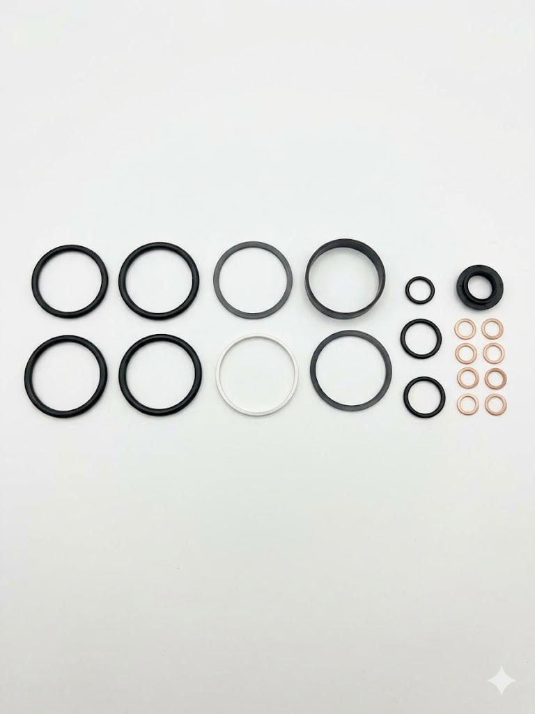 JOGO DE VEDAÇÃO REPARO CILINDRO HIDRÁULICO DIREÇÃO 4X2 - MASSEY FERGUSON  275 / 290 - RETROESCAVADEIRA 65 / 86 HD HS