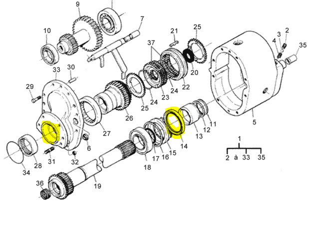 Retentor - SAIDA DO MULTITORQUE - VALMET 62 / 65 / 68 / 78 / 85