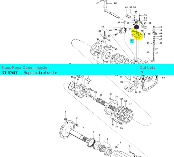 SUPORTE DE METAL DO CILINDRO DE FREIO - VALTRA 685 / 785 / 885 / 985 | BM85 / BM100 / BM110 / BM120 | BH140 / 160 / 180  entre outros (RODA)
