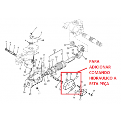  Kit Controle Remoto - 1 fatias de comando hidraulico - VALMET 685 / 785 / VALMET 68/78/88 / VALTRA BF65 / BF75 (TIPO FATIADO) se o comando do trator for de 3 parafusos 06303433
