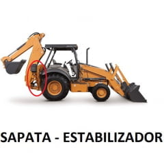 HASTE CILINDRO HIDRAULICO ESTABILIZADOR SAPATA - CASE 580N (57MM ESPESSURA)