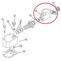 Bobina Solenoide - FURO INTERNO DE 13MM E COMPRIMENTO 52MM - NEW HOLLAND  - 87701329 13375012R  13375012R