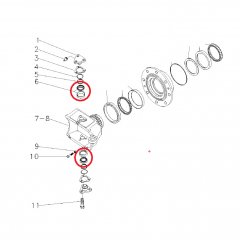 MANCAL - PARA PIVO SUPERIOR E INFERIOR - TRAÇAO ZF359 - MASSEY FERGUSON / VALTRA/ NEW HOLLAND