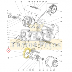 Coroa da Redução - MASSEY FERGUSON 55X / 65X / 235 / 250 / 265 / 275 / 290