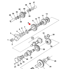 EIXO / ENGRENAGEM - JCB 214E 3C   SOMENTE SE FOR 38 DENTES 459/50208