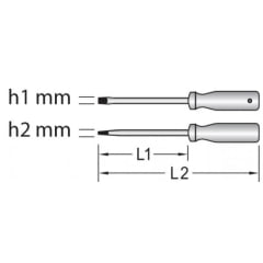 Chave Fenda - 1/4 X 6" GEDORE