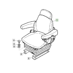 ASSENTO PNEUMATICO - APLICADO TRATORES MASSEY FERGUSON