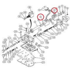 Bobina Solenoide Frente e Ré - Transmissão Torque - CASE 580L / 580M | FIATALLIS FB80.3 / FB100.3 | NEW HOLLAND LB90 / LB110 (FURO DE 19MM)a