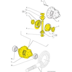 CARCAÇA DO DIFERENCIAL MONTADA - EIXO TRASEIRO - NEW HOLLAND TL75 TL85 73401726 - Cópia (1)