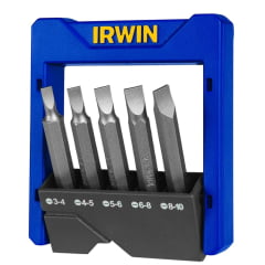 Jogo de bits/ponteira fenda com encaixe 1/4", 5 peças, 1865327 IRWIN 