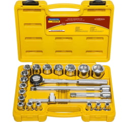 Jogo de soquetes estriados, encaixe 1/2" - 10,0 mm a 32,0 mm - TRAMONTINA