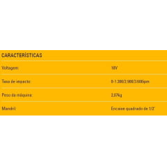 Chave de Impacto a Bateria 1/2" - Caterpillar  (KIT COMPLETO)