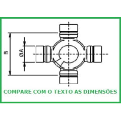 Cruzeta - Linha 500 - CZ259 / 5-12265x (19 mm x 48 mm)