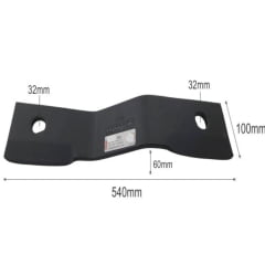 KIT 2 FACAS DE ROÇADEIRA COM PARAFUSOS - ROÇADEIRAS MASSEY FERGUSON 680 / 880