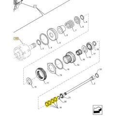 ANEL TEFLON - TRANSMISSÃO - CASE 580N - NEW HOLLAND B95B B110B