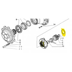 ANEL TRAVA - CUBO DO EIXO TRASEIRO - NEW HOLLAND B90B / B95B / B110B | CASE 580N 87708453