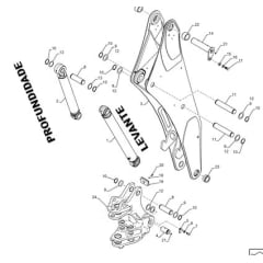 CILINDRO HIDRÁULICO PROFUNDIDADE - CASE 580N 47458137