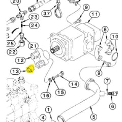 COXIM BORRACHA FLANGE DA BOMBA - CASE 580L / 580M