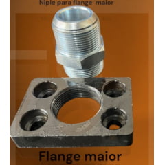 Flange da Bomba Hidráulica Principal - RETROESCAVADEIRA 86R 