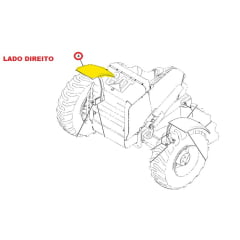 PARALAMA DIANTEIRO DIREITO - RETROESCAVADEIRA CAT 416F2 - 4643253
