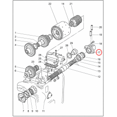 TAMPA TORQUE TRANSMISSÃO - RETROESCAVADEIRA MASSEY FERGUSON 86 / MAXION 750 (3 FUROS) 3515461