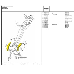 ARTICULAÇÃO CAÇAMBA CONCHA TRASEIRA - MASSEY FERGUSON 86 (LADO ESQUERDO)