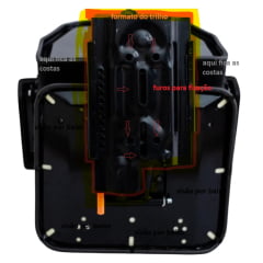 Assento Banco Completo - Tratores universal - SOMENTE TRATORES AGRÍCOLAS - MASSEY FERGUSON / VALTRA / JOHN DEERE / AGRALE (Fixação em trilho único) 81941000