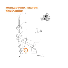 CABO COMANDO HIDRAULCIO - NEW HOLLAND TS / TM (SEM CABINE)