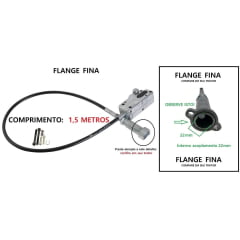 CABO COMANDO HIDRÁULICO / CONTROLE REMOTO - MASSEY FERGUSON 4275 A 4299 ** flange fina e comprimento 1,5metros ** 6281124