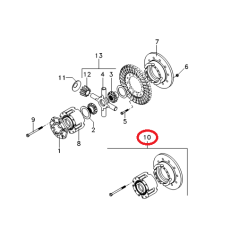 Carcaça diferencial traseiro - MF 4275 / 4283 / 4290 / 4291 / 4292 / 4297 - 800781M92