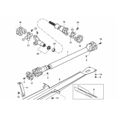 CARDAN - VALTRA A750 / A600 / 700 / BL77 81905400 - 1.45M COM FLANGE DE 6 FUROS