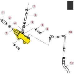 CILINDRO EMBREAGEM - VALTRA A74S - MASSEY FERGUSON ACW1850100