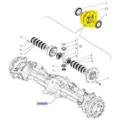 CONJUNTO DIFERENCIAL DIANTEIRO - NEW HOLLAND TS90 TS100 TS110 TS120 87558235