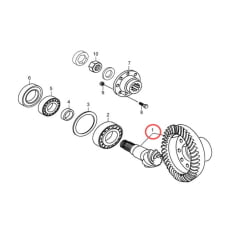 COROA E PINHÃO DIANTEIRA - TRAÇÃO 4X4 ZF 335 - 13X34 DENTES - VALTRA 685 / 785 | 700 / 800 / 880 | 885 | BL66 / BL77 (13x34)