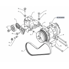 CORREIA COMPRESSOR - TRATOR NEW HOLLAND T6.110 87710661