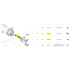 EIXO ENGRENAGEM PLANETARIA - LADO ESQUERDO - NEW HOLLAND (13/14/14Z - 29,5cm) 5125063