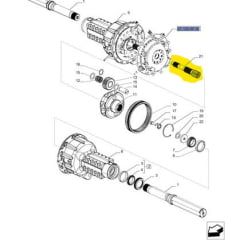 EIXO PLANETARIA TRASEIRA - TRATOR NEW HOLLAND TS90 / TS100 / TS110 / TS115 / TS120 - T6.110 82011125