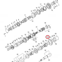 ENGRENAGEM 81340710 - 56 DENTES HELICOIDAL / 18 ESTRIAS